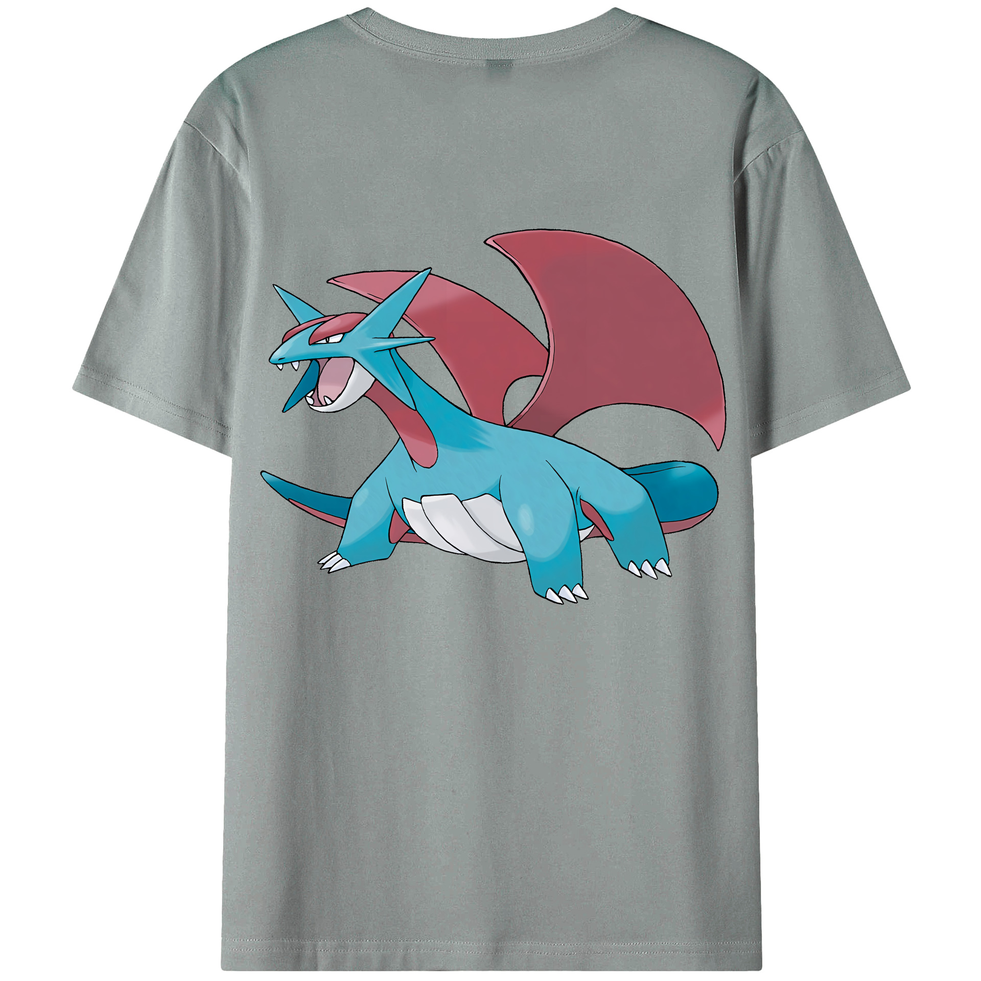 （画像用） ポケットモンスター Pokémon 綿100％ メンズ半袖Tシャツ（バックプリント） 通気性